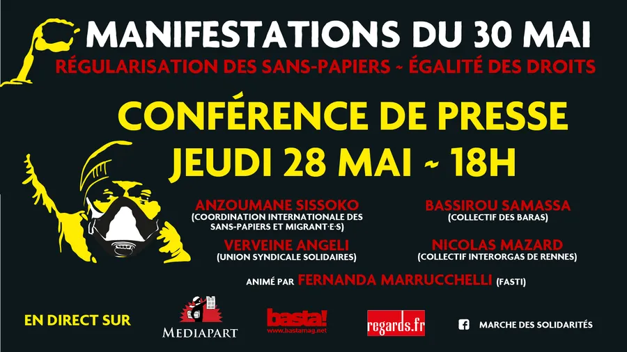 T39. Manifestations du 30 mai: conférence de presse en direct jeudi 28 mai