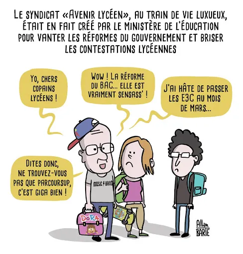 Avenir lycéen : Blanquer crée et finance un syndicat pour sa propagande.