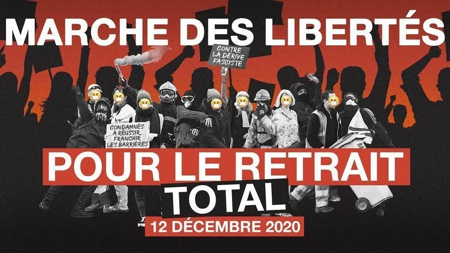Samedi 12 décembre : nouvelles marches des libertés.